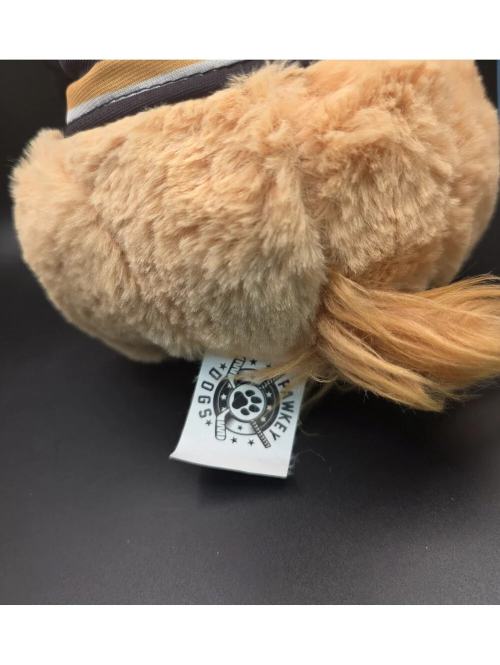 Pawkey Dogs Sir Winston #1 Plush Dog Toy, Black/Gold Jersey, Size S